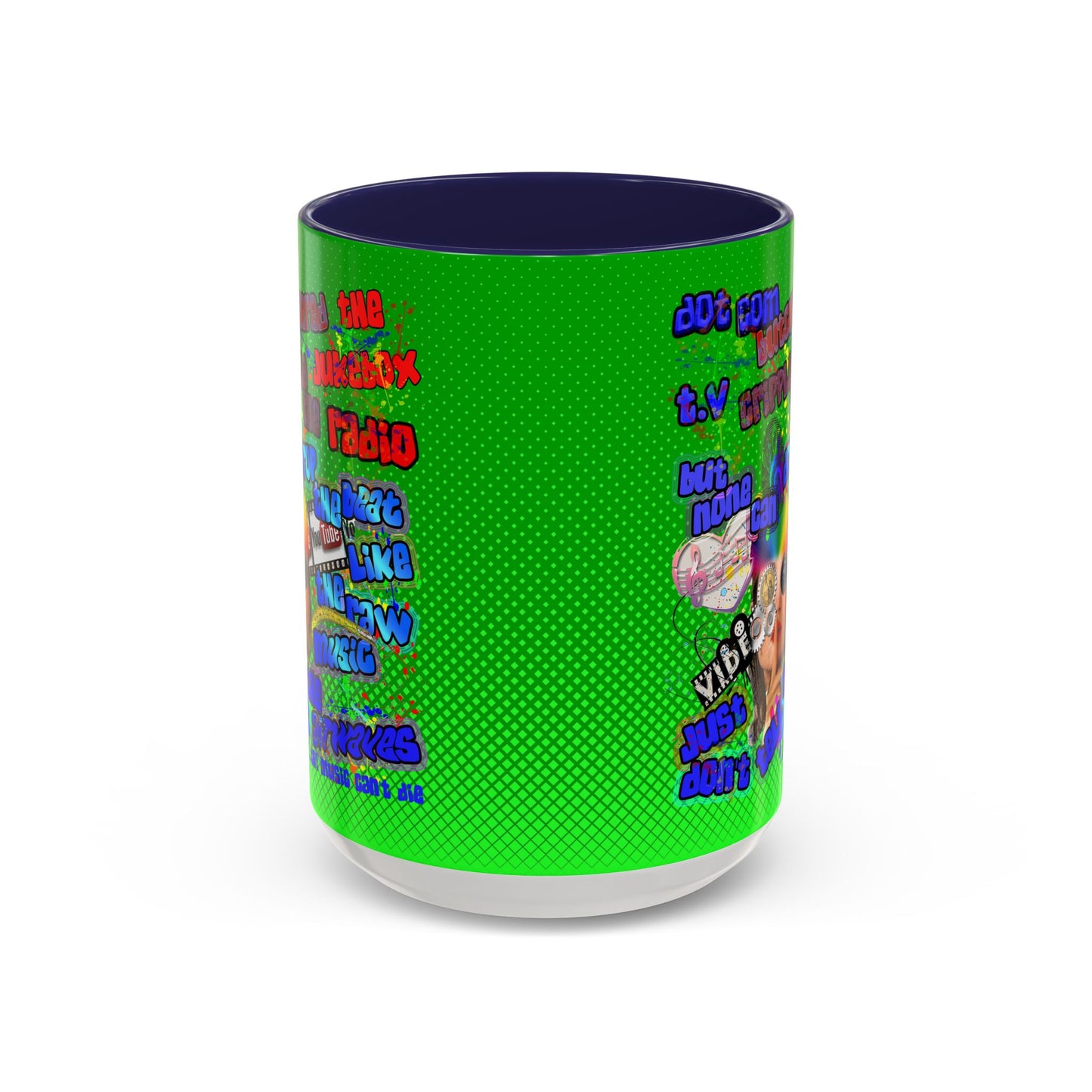 drop the beat - Accent Mug (logo green)