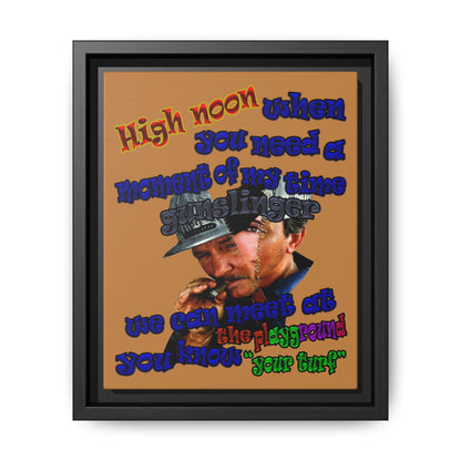 high noon - framed canvas art (light brown)
