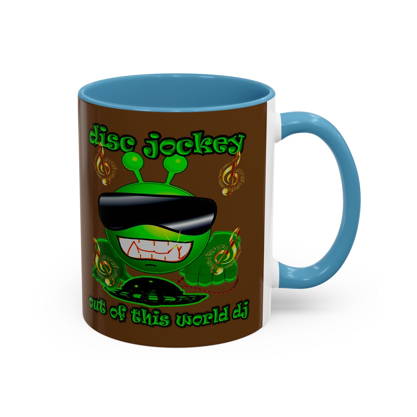 disc jockey - Accent Mug (brown)