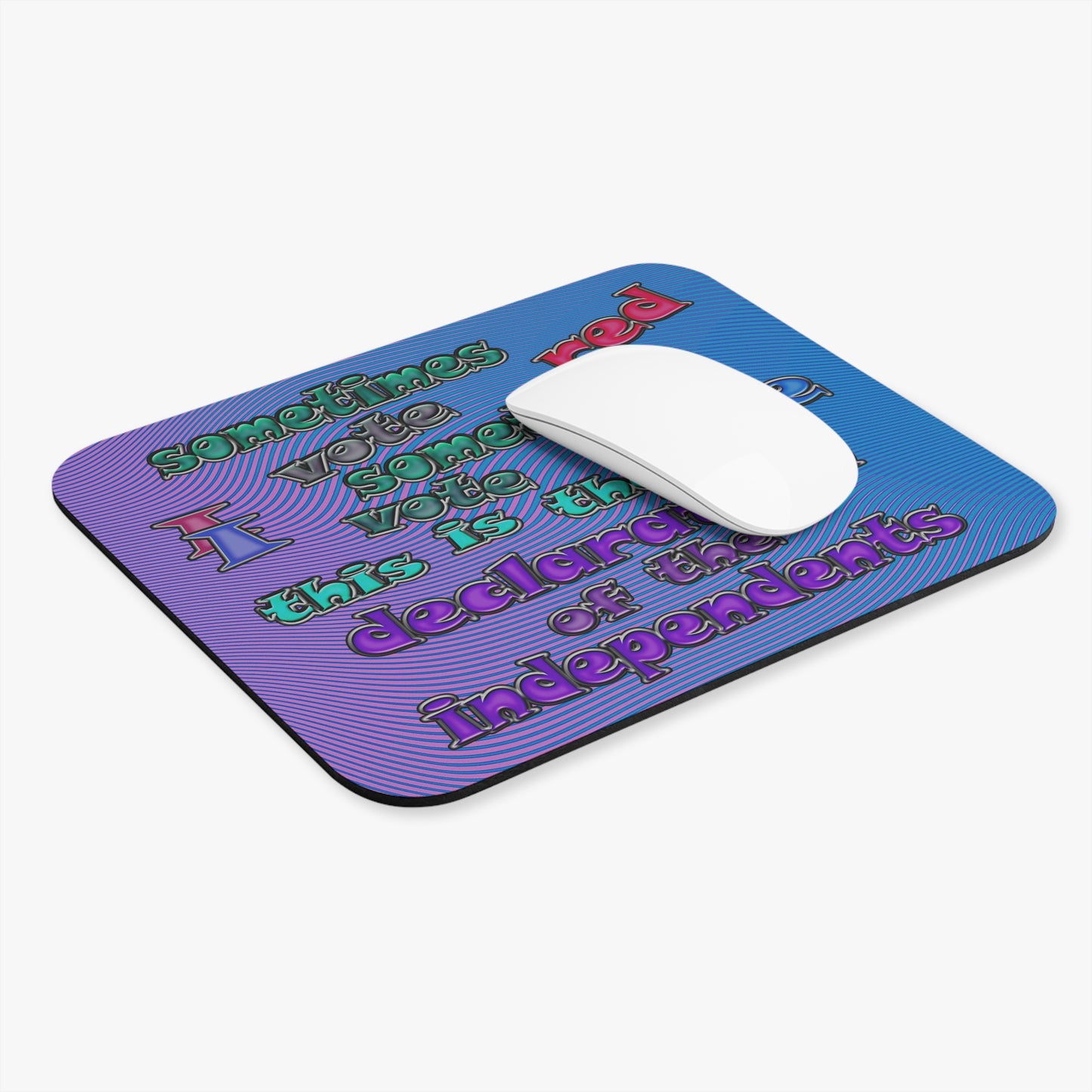 declaration of the independents - Mouse Pad (Rectangle) (light blue-purple wave)