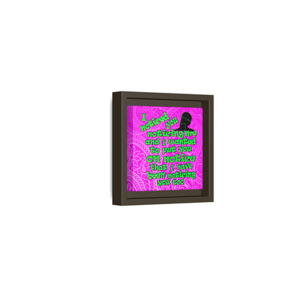 noticed you noticing - framed canvas art (pink swirl)