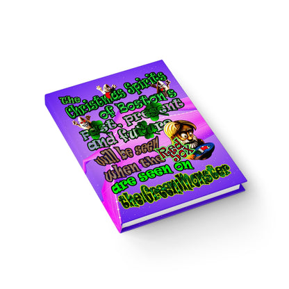 christmas spirits of boston - journal-lined (purple-pink wave)
