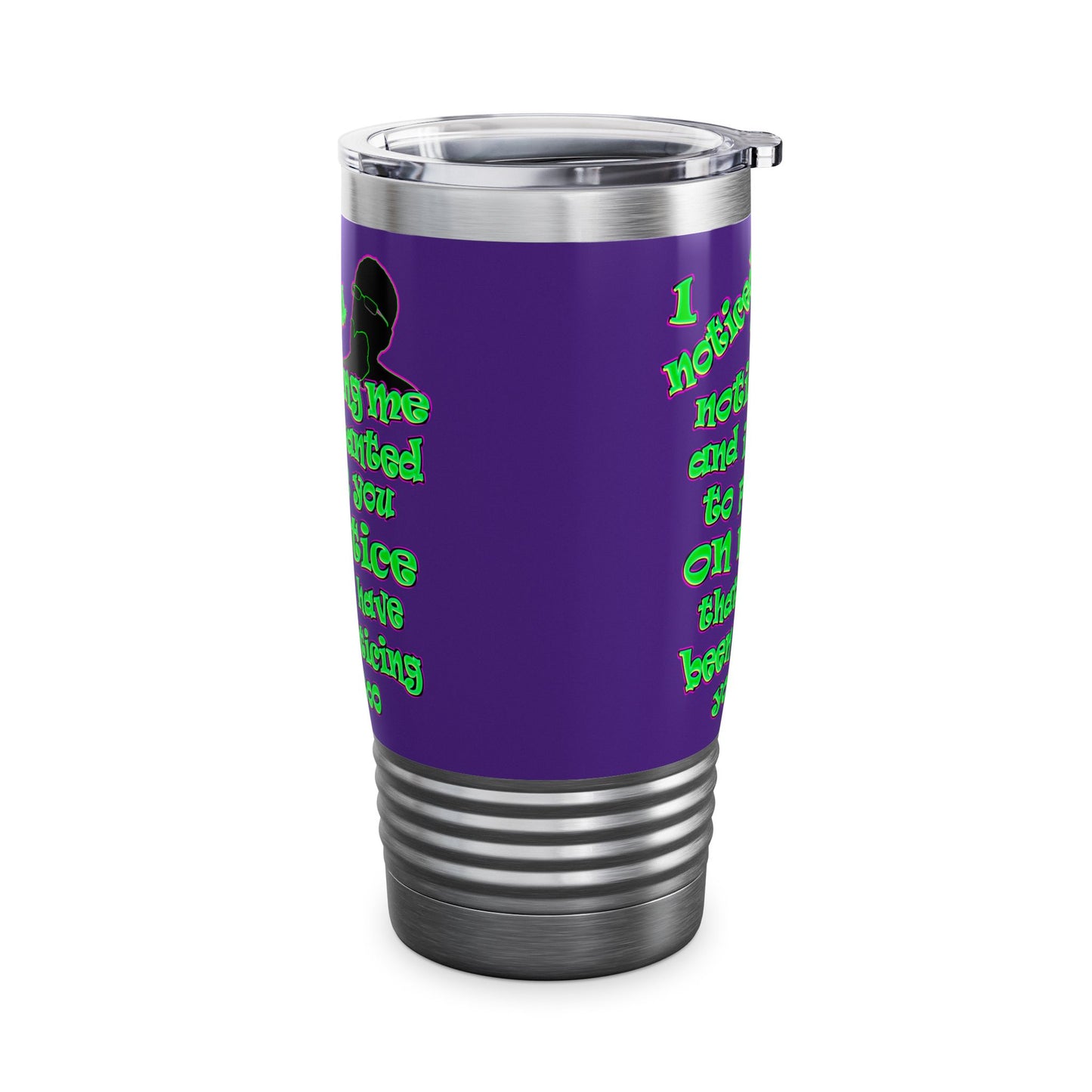 noticed you noticing - Ringneck Tumbler, 20oz (purple)