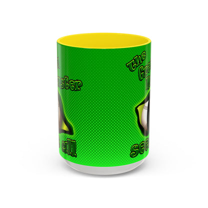 green monster - Accent Mug (logo green)