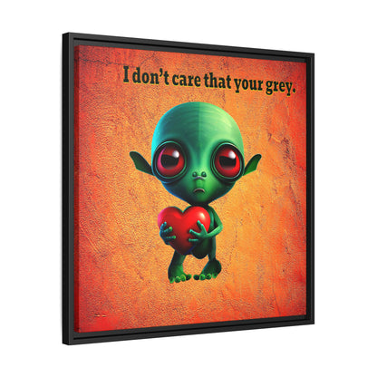 I don't care that your grey - framed canvas art (burnt orange)