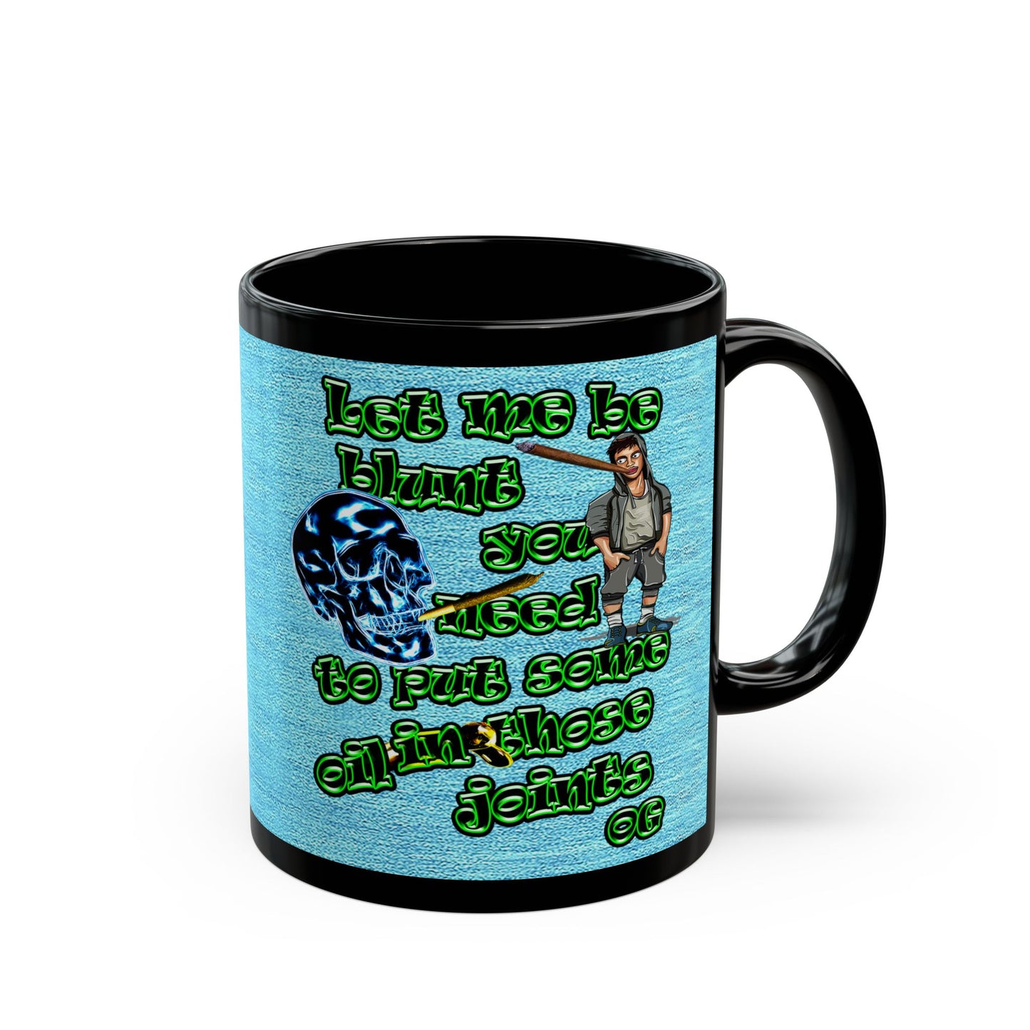 og - Black Mug (faded blue)