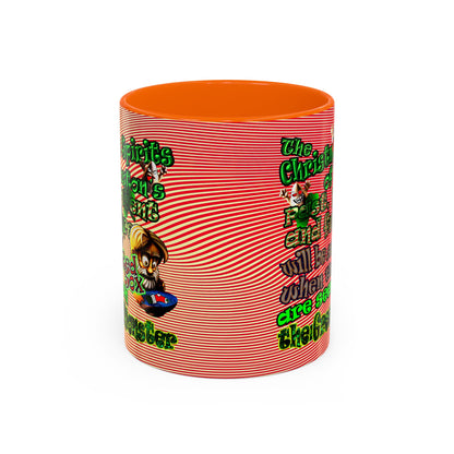christmas spirits of boston - Accent Mug (yellow-orange wave)
