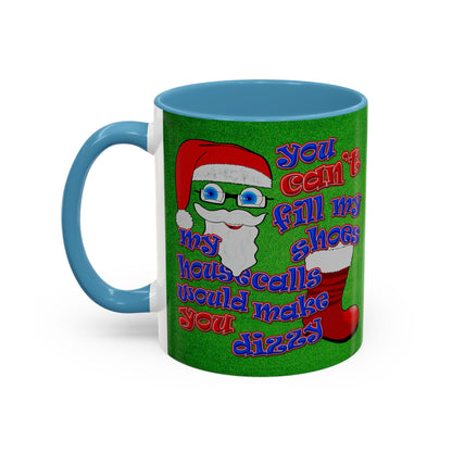 santa's shoes - Accent Mug (green turf)
