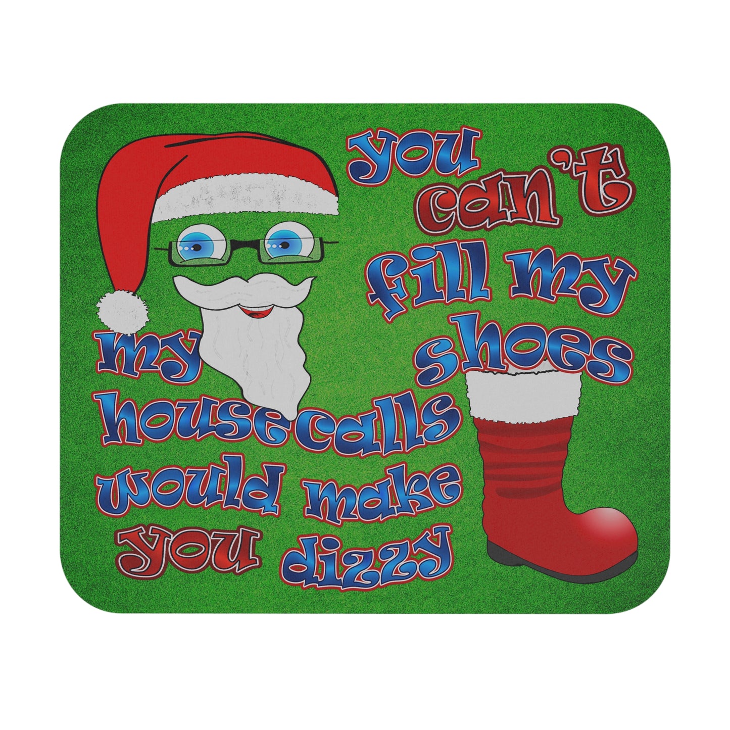 santa's shoes - Mouse Pad (Rectangle) (green turf)