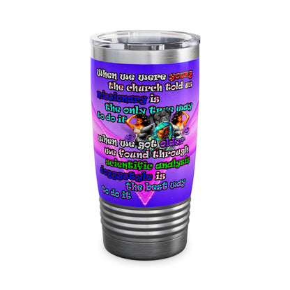 doggystyle - Ringneck Tumbler, 20oz (purple-pink wave)