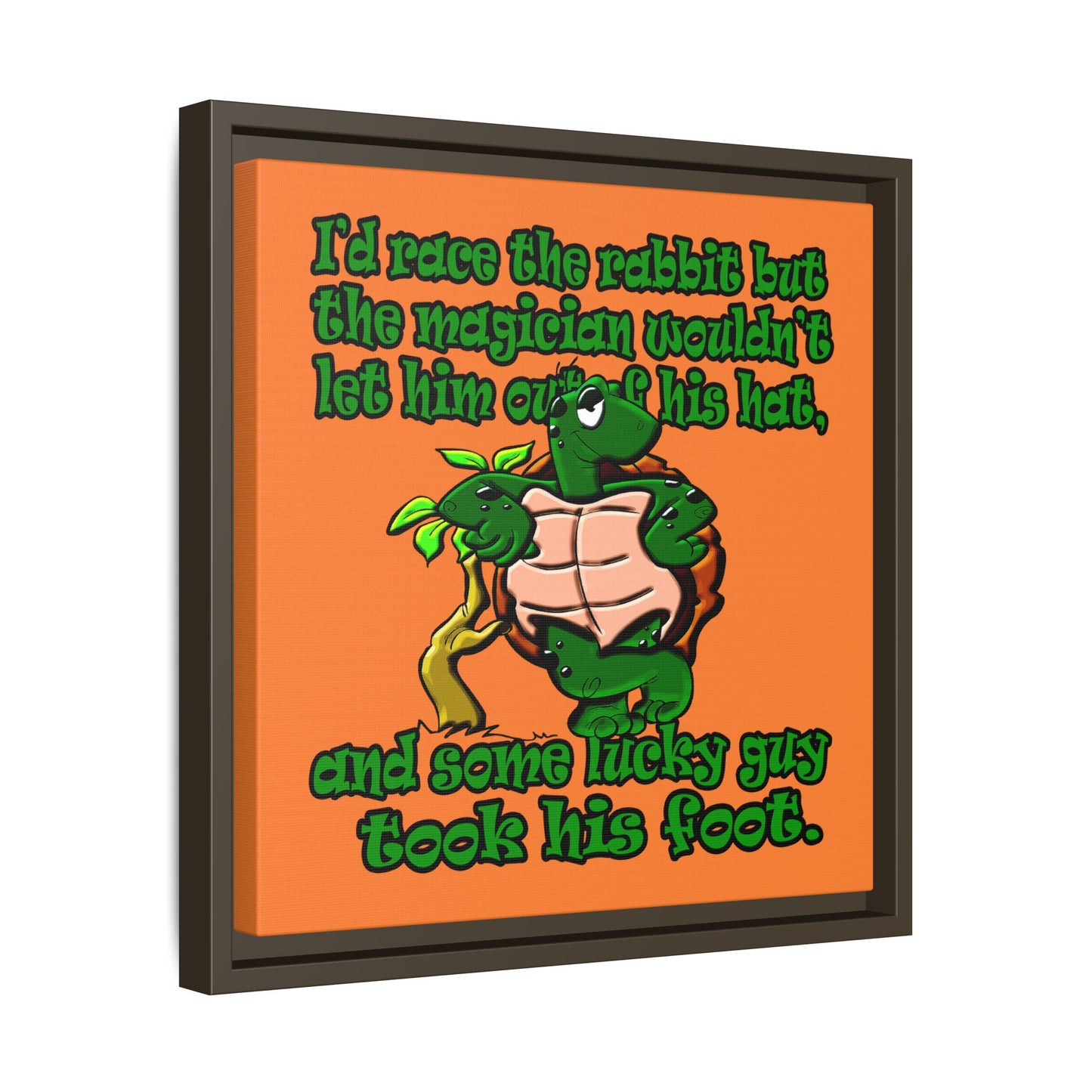 turtle race - framed canvas art (crusta)