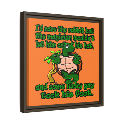 turtle race - framed canvas art (crusta)