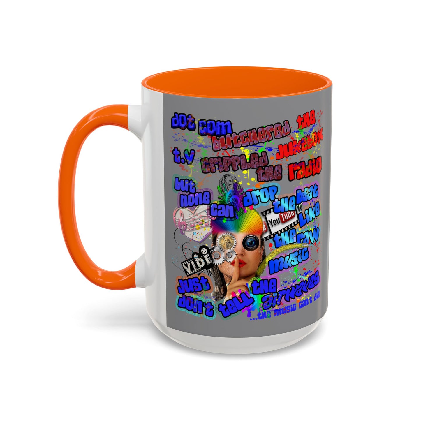drop the beat - Accent Mug (grey)