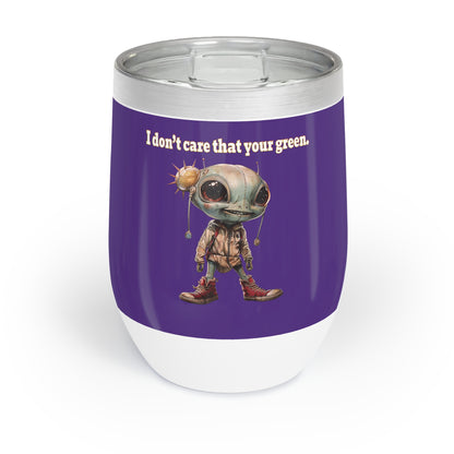 I don't care that your grey - Chill Wine Tumbler (purple)