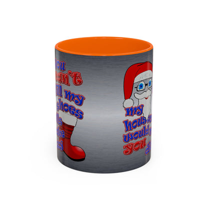 santa's shoes - Accent Mug (brushed nickel)