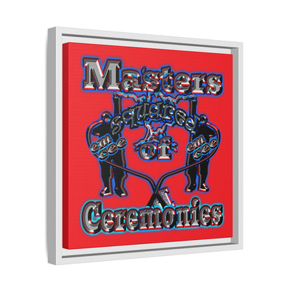 em cee squared - framed canvas art (red)