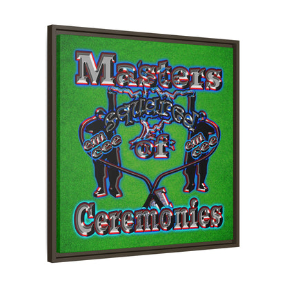 em cee squared - framed canvas art (green turf)