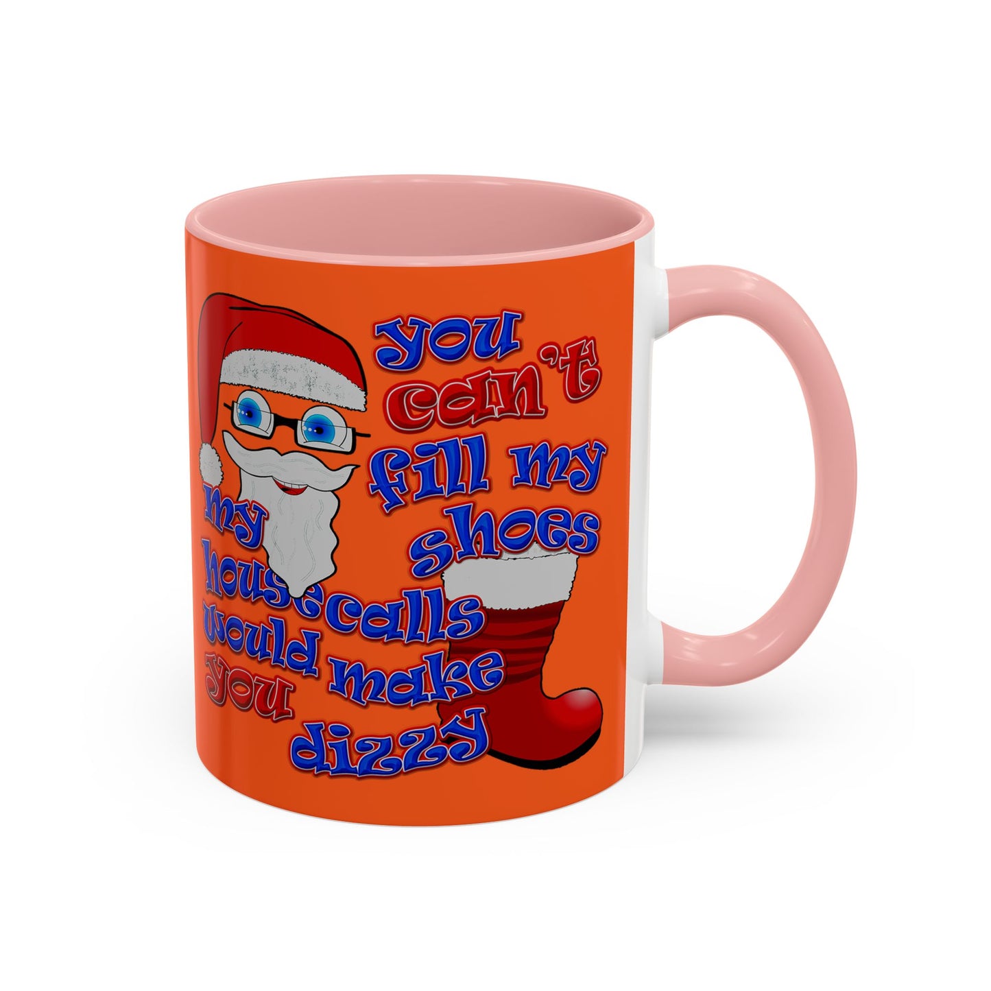 santa's shoes - Accent Mug (orange)