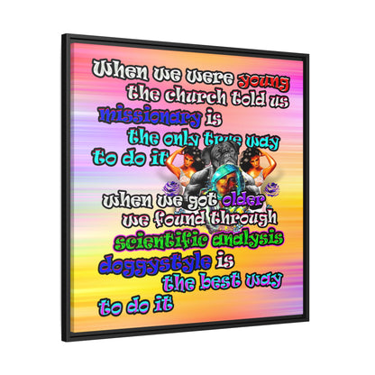 doggystyle - framed canvas art (color blur)