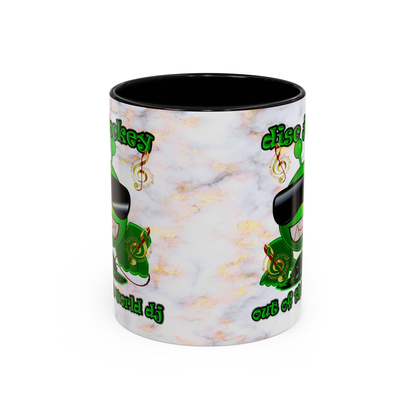 disc jockey - Accent Mug (white marble)