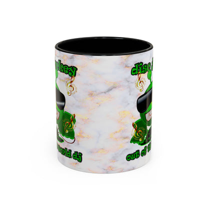 disc jockey - Accent Mug (white marble)