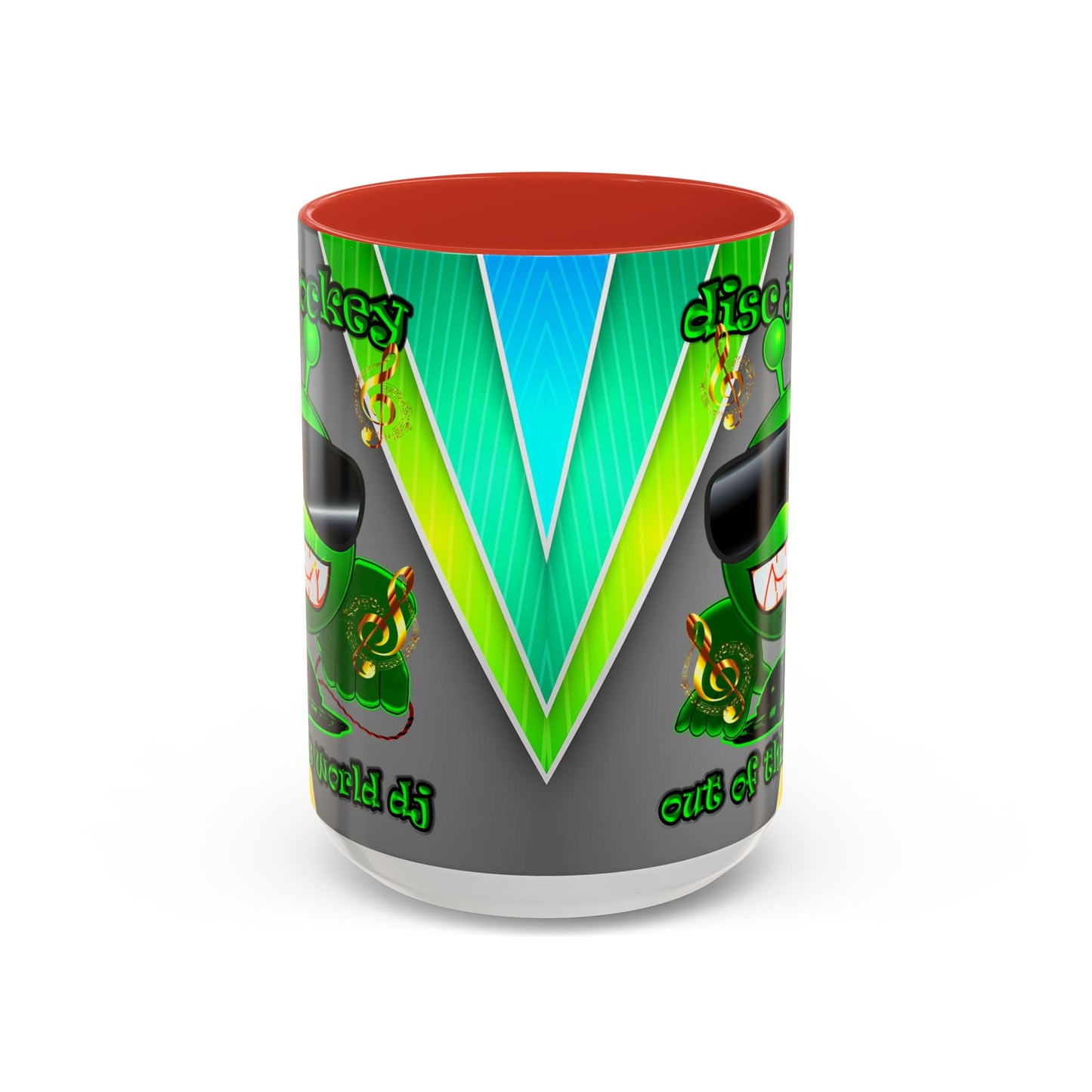 disc jockey - Accent Mug (rainbow split)