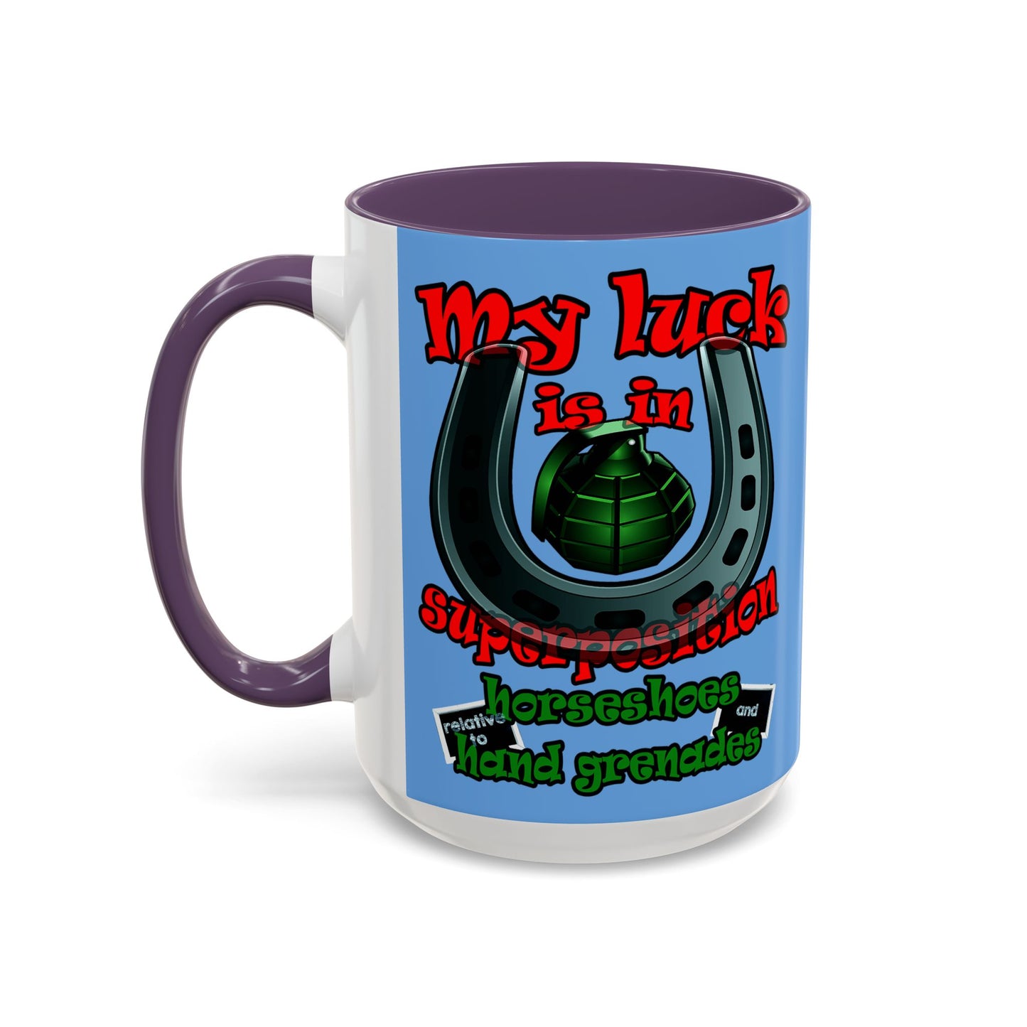 my luck - Accent Mug (light blue)