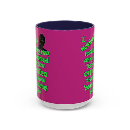noticed you noticing - Accent Mug (pink)