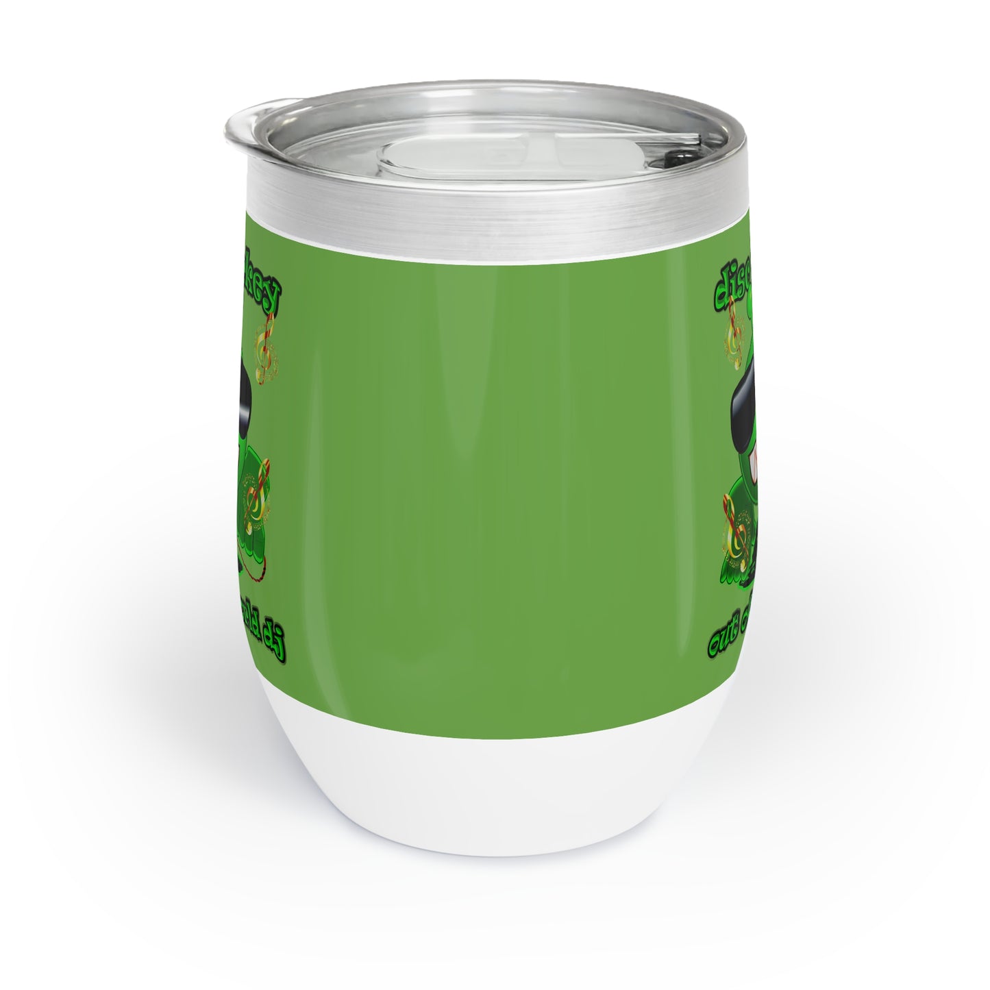 disc jockey - Chill Wine Tumbler (green)