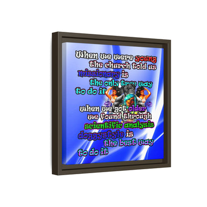 doggystyle - framed canvas art (blue-white wave)