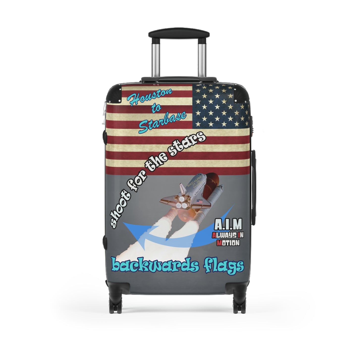 shoot for the stars - Suitcase (grey-light grey)