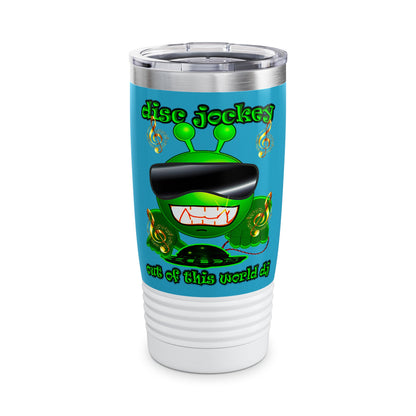 disc jockey - Ringneck Tumbler, 20oz (turquoise)