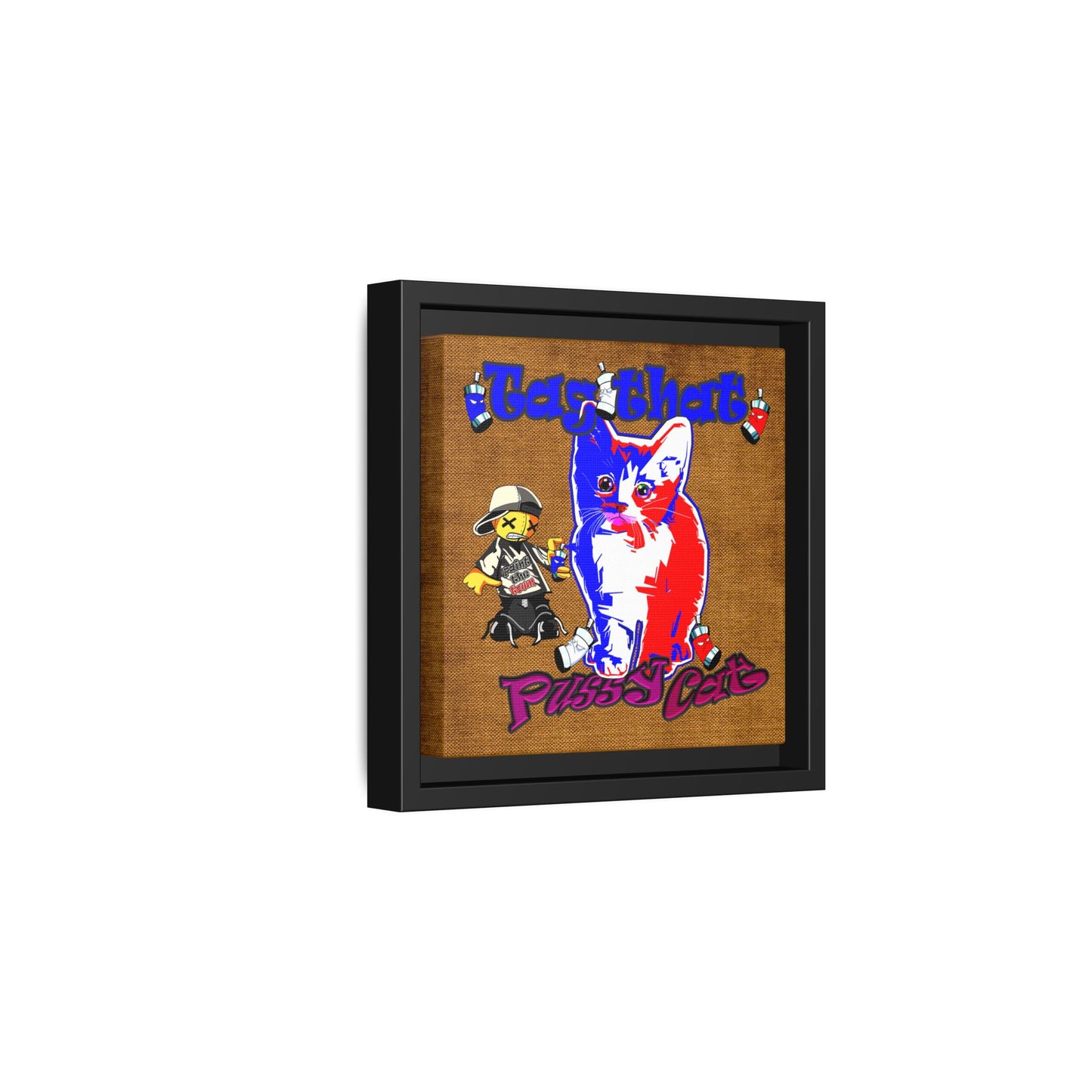tag that - framed canvas art (brown papyrus)