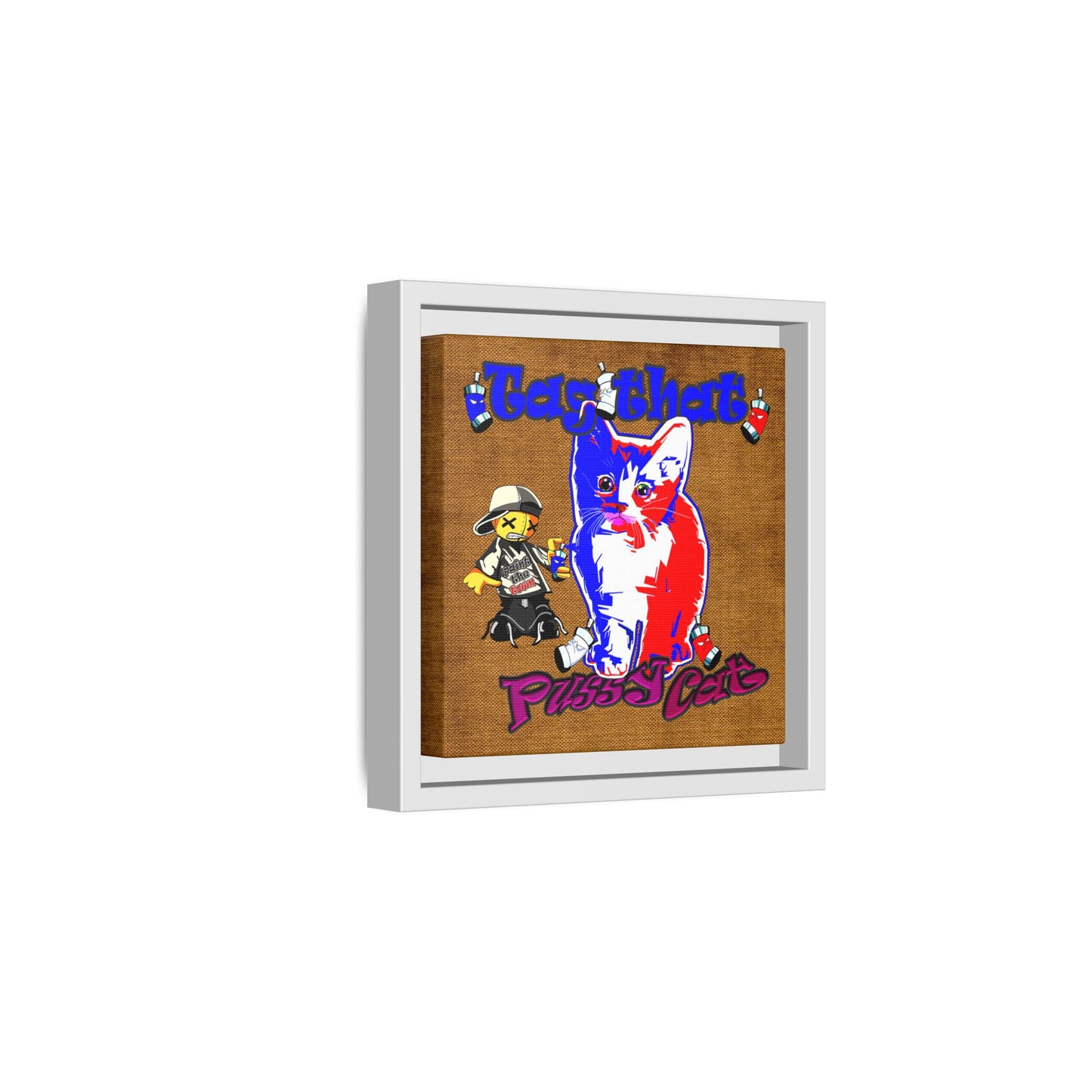 tag that - framed canvas art (brown papyrus)