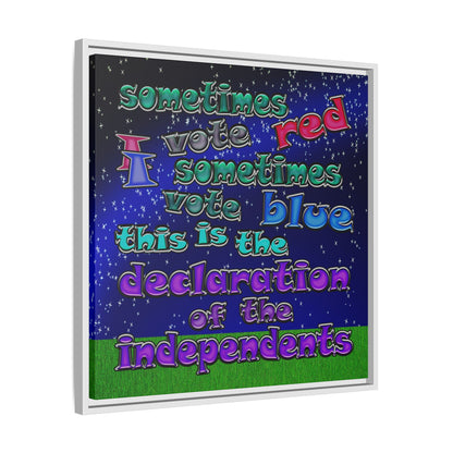 declaration of the independents - framed canvas art ('snoops' background)