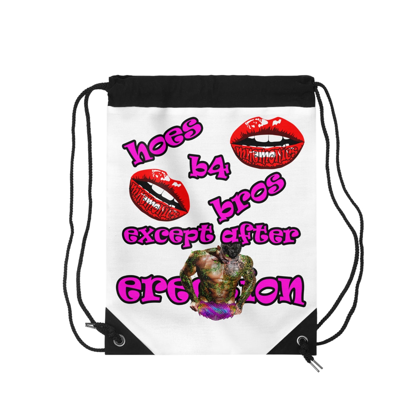 hoes b4 bros - Drawstring Bag (white)