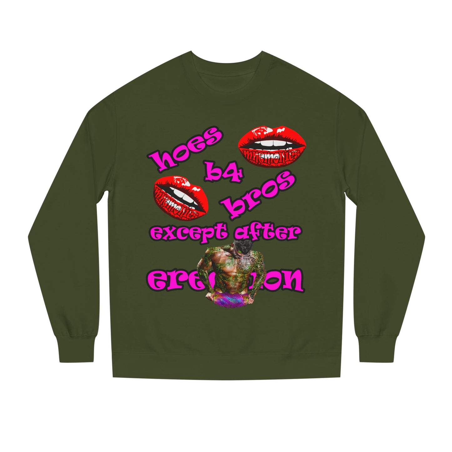 hoes b4 bros - Unisex Crew Neck Sweatshirt