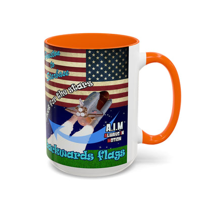 shoot for the stars - Accent Mug ('snoops' background)
