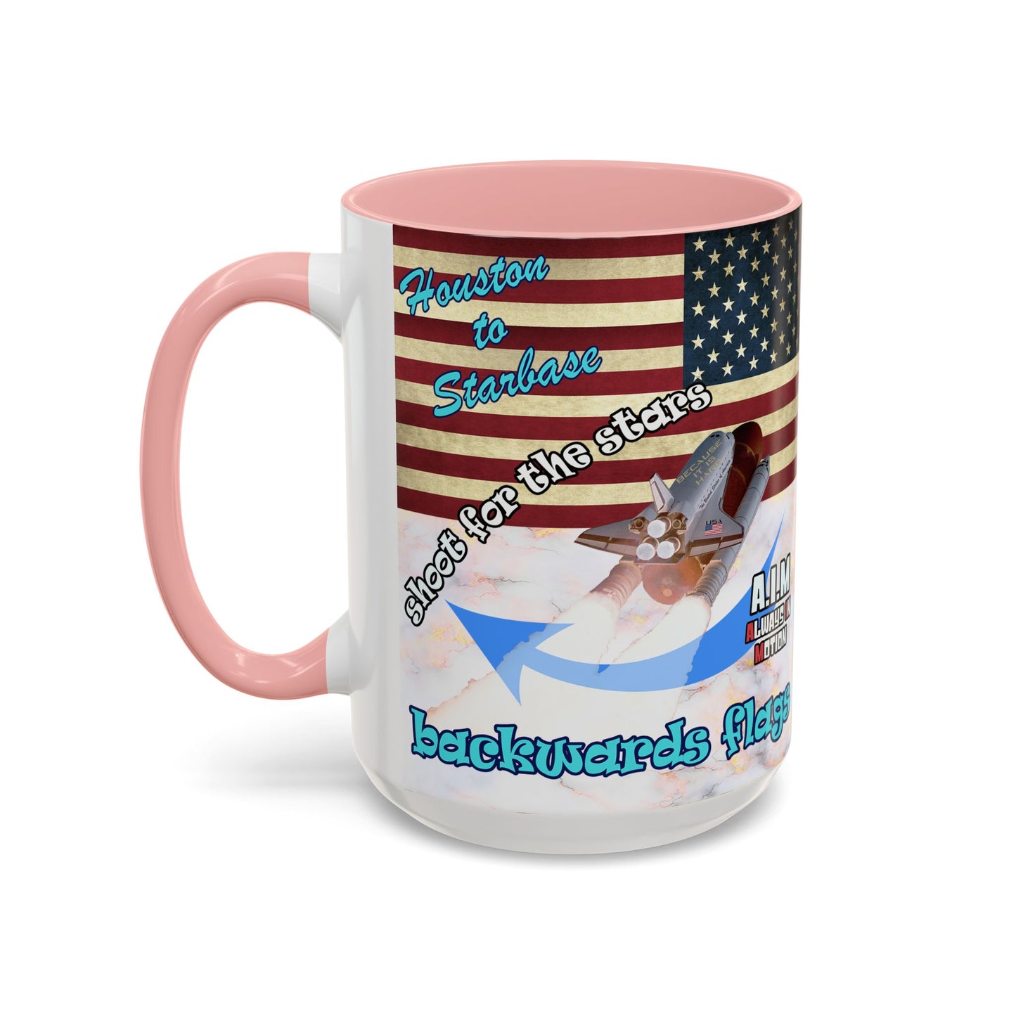 shoot for the stars - Accent Mug (white marble)