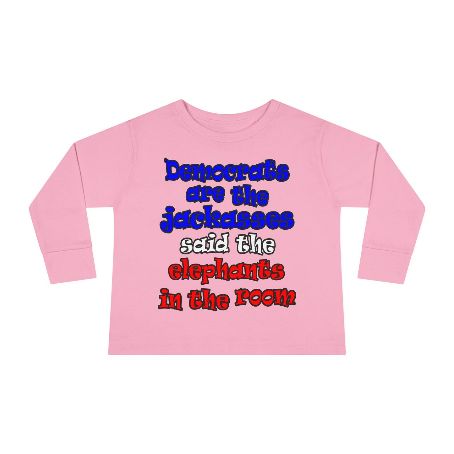 donkeys and elephants - Toddler Long Sleeve Tee