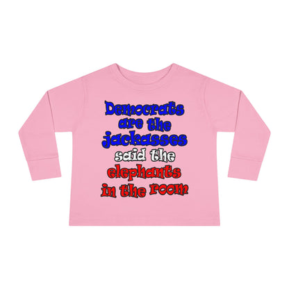 donkeys and elephants - Toddler Long Sleeve Tee