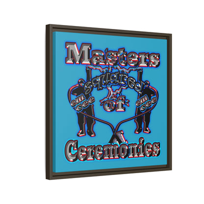 em cee squared - framed canvas art (turquoise)
