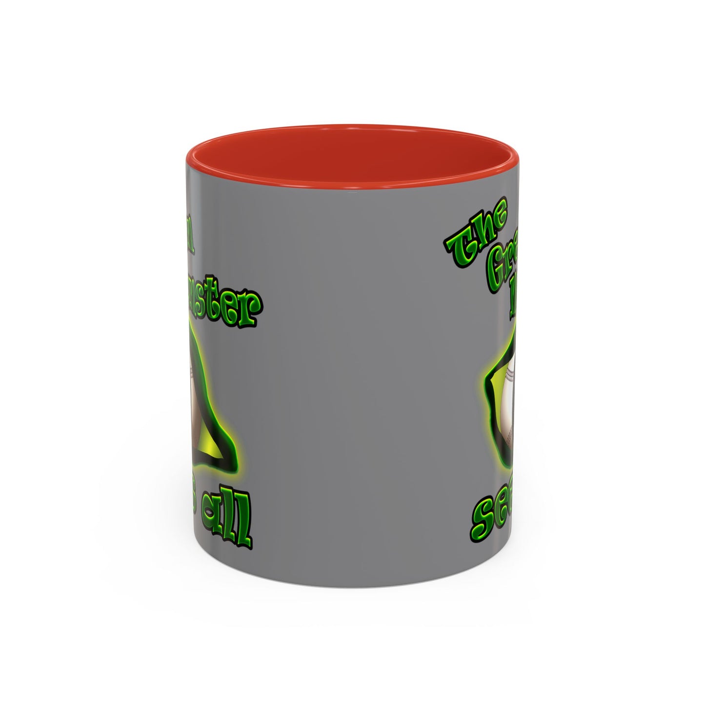 green monster - Accent Mug (grey)