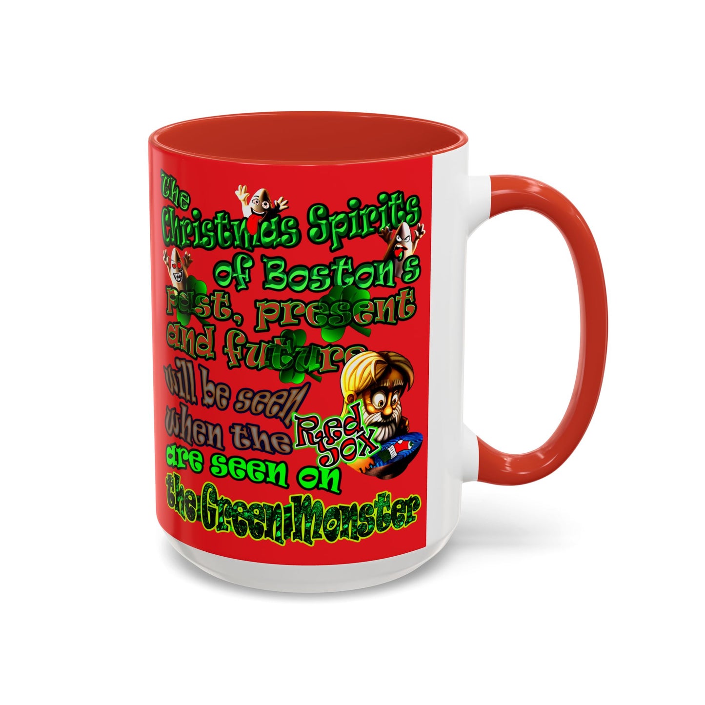 christmas spirits of boston - Accent Mug (red)