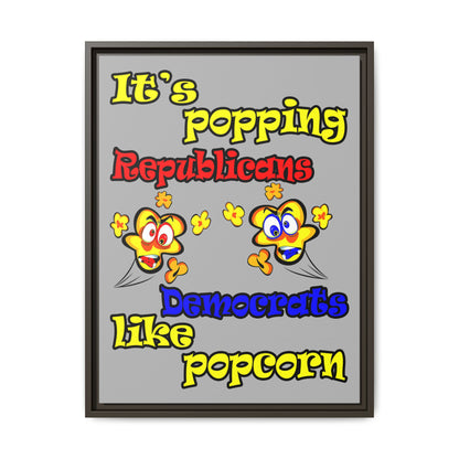 popping like popcorn - framed canvas art (light grey)