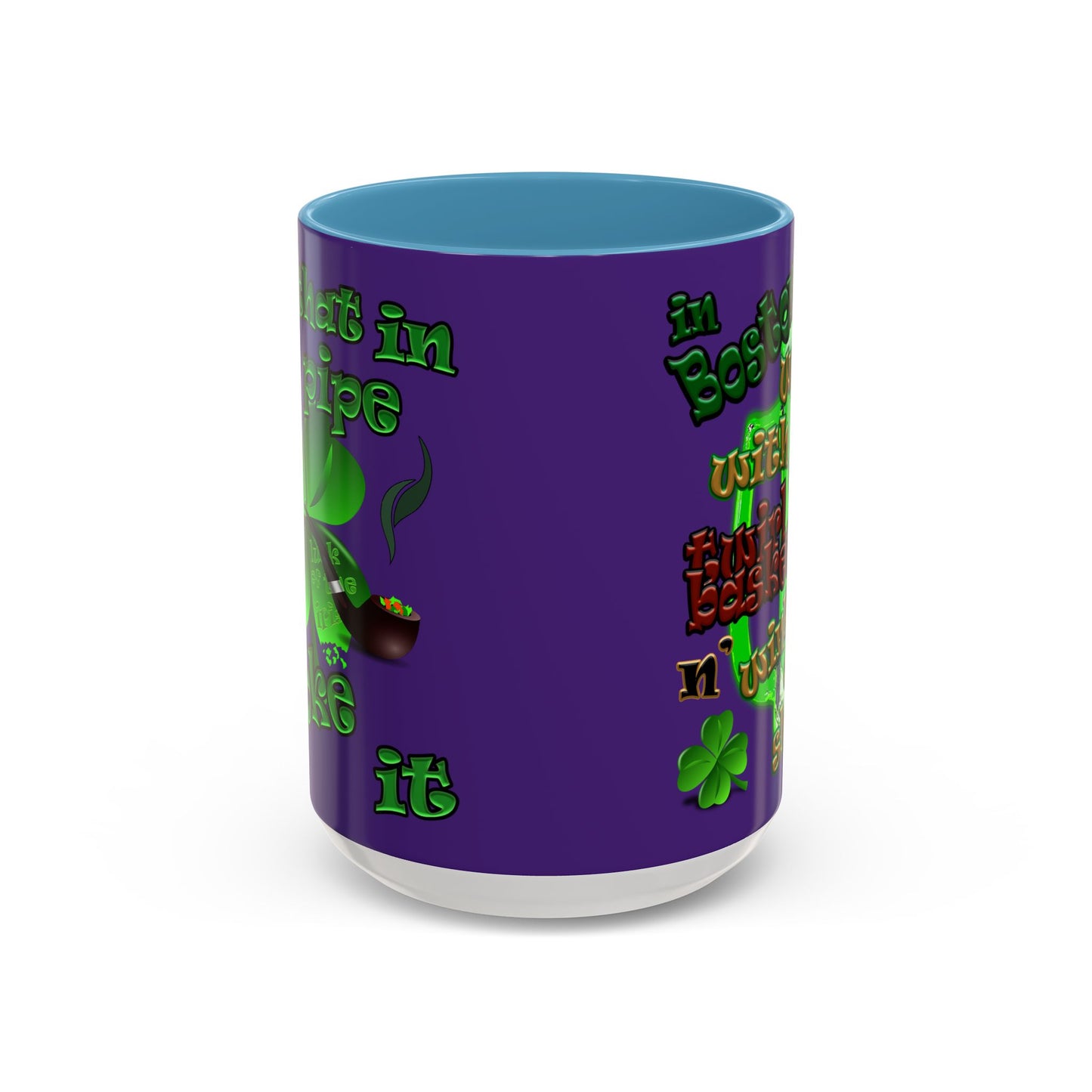 celtics logo - Accent Mug (purple)