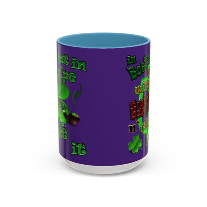 celtics logo - Accent Mug (purple)