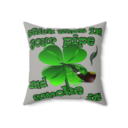 celtics logo - Faux Suede Square Pillow - (light grey)
