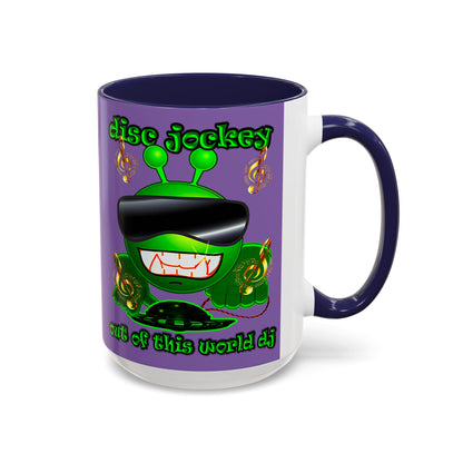 disc jockey - Accent Mug (light purple)