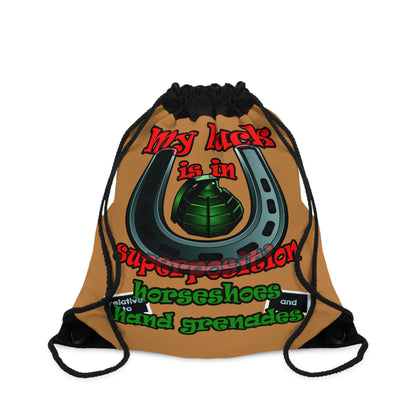 my luck - Drawstring Bag (light brown)